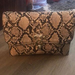 TOPSHOP snake print clutch